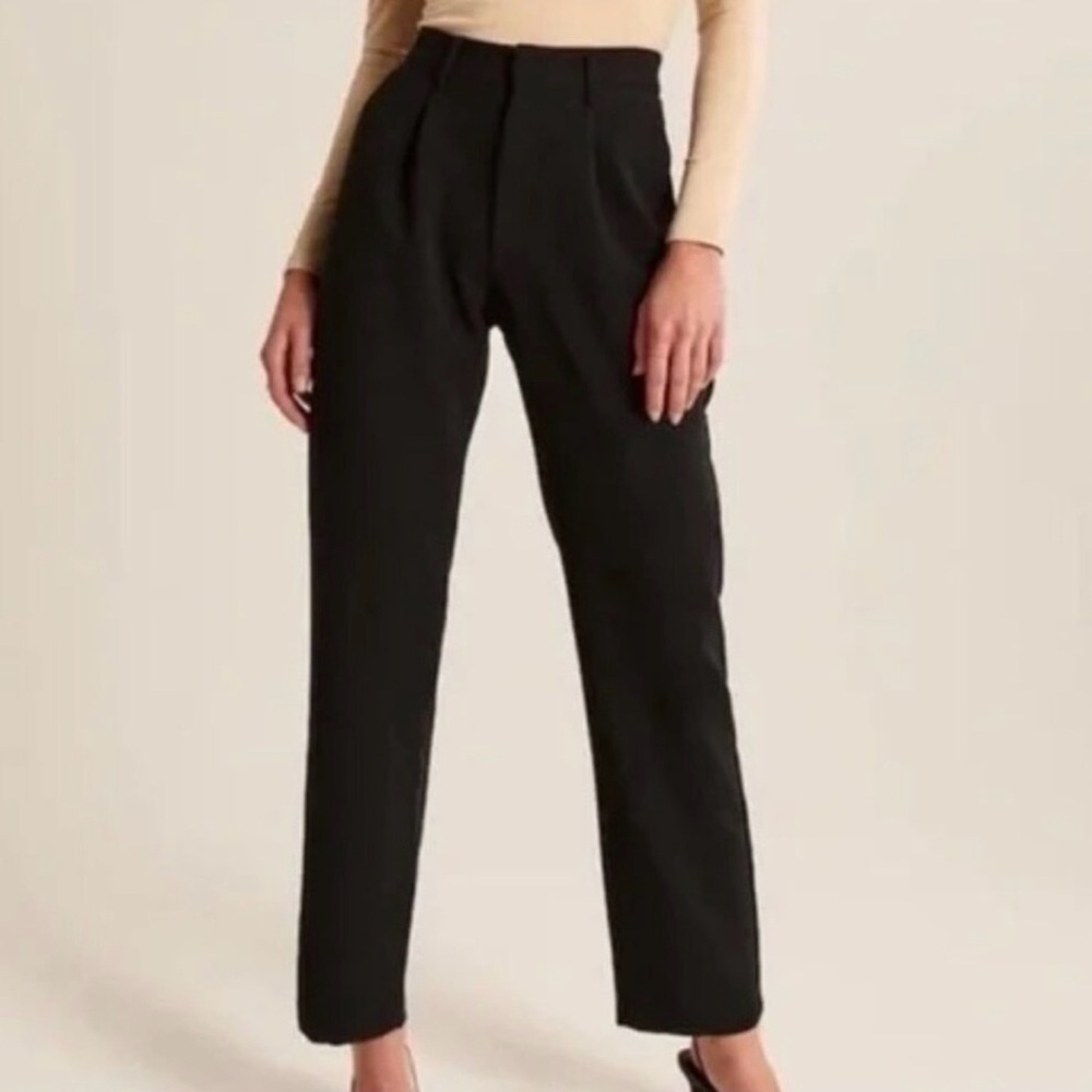 Abercrombie & Fitch Black Women's Dad Pant fit Trousers